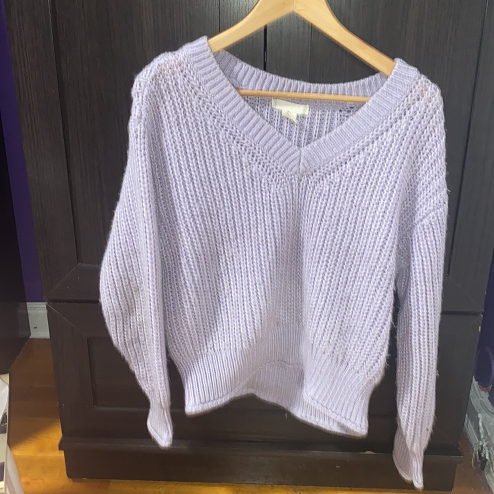 Pastel purple knitted sweater top
